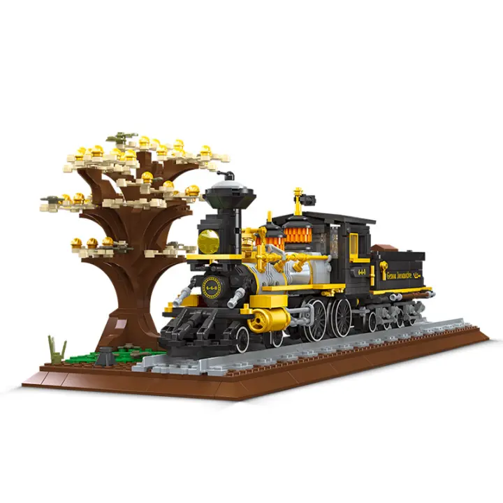 950Pcs Bloques De Construcción Ciudad Estación Tren De Vapor Con Vagón De Carga Locomotora Genova Juguetes De Escritorio Para Niños Regalos De Navidad - 1
