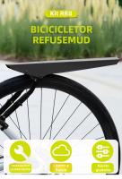RRSKIT Guardabarros Para Bicicleta Desmontable Protector De Barro De Plástico Suave Resistente Para Vehículos De Carretera Accesorios De Bicicleta - details 0