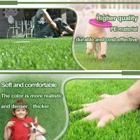 Alfombra De Hierba Artificial Para Exterior Falsa Hierba Sintética Gruesa Para Perros Jardín Escenario De Escalera Alfombrilla De Astroturf Para Paisaje - details 30