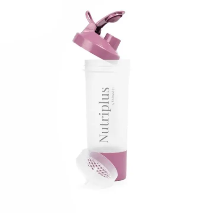 NUTRIPLUS LILY SHAKER, VASO MEZCLADOR, VASO MEZCLADOR PORTÀTIL 600ML, MEZCLA PERFECTA, MEZCLA SIN GRUMOS, VASO DE MEZCLA ERGONÓMICO Y PRÁCTICO, BATIDOS PERFECTOS, FARMASI - 1