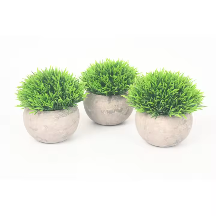 Poenia Arte Floral - Planta Bonsai Artificial en Maceta 13cm - Pack de 3 - REF 630600 - Decoración Realista - 1