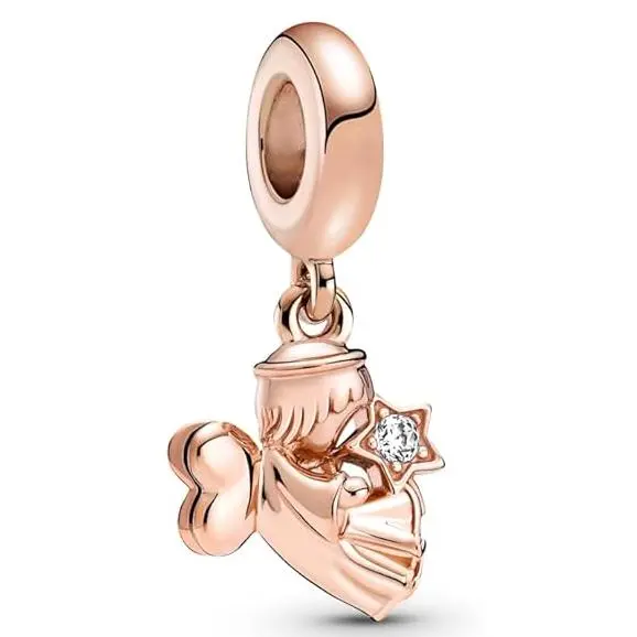 Pandora Moments - Colgantes y colgantes chapados en oro Rosa de Quilates, Viene con Caja de giunto original. - 1