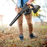 Soplador y soplador de aire de succión 2 en 1 de 21V, soplador de hojas eléctrico, barredora de polvo cepillado para jardín doméstico, pelo de mascotas para batería Makita de 18V - details 5