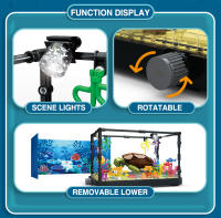 HUIQIBAO MOC Bloques De Construcción De Acuario Con Luz Juguete Creativo Para Niños Forma De Jirafa Mariposa Y Oso ABS Compatible Con Lego - details 6