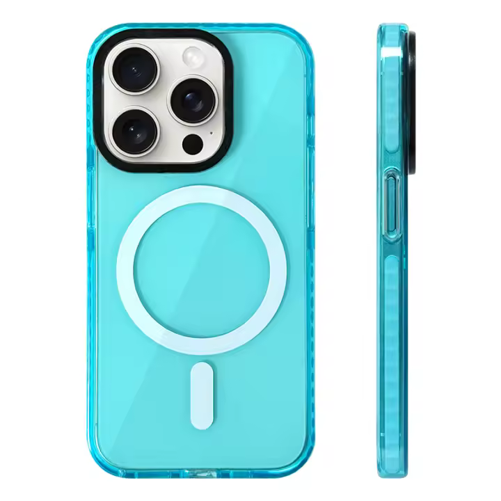 Magsafe-Funda magnética transparente para Móvil, carcasa de silicona a prueba de Golpes para iPhone 13, 14, 16pro, 12, 15pro Max - 1