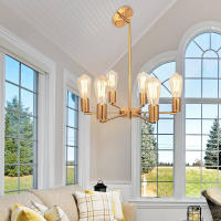 Lámpara Colgante LED Para Techo De Cocina Y Sala De Estar Iluminación Chandelier Pendente Candelabro Techo Material Principal Sin Luz Incorporada - details 9