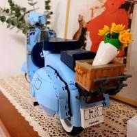 Nueva Vespa 125 Mini Oveja Motocicleta En Bloques De Construcción Técnica Alta Juguete Para Niños Regalo Material ABS Sin Batería - details 3