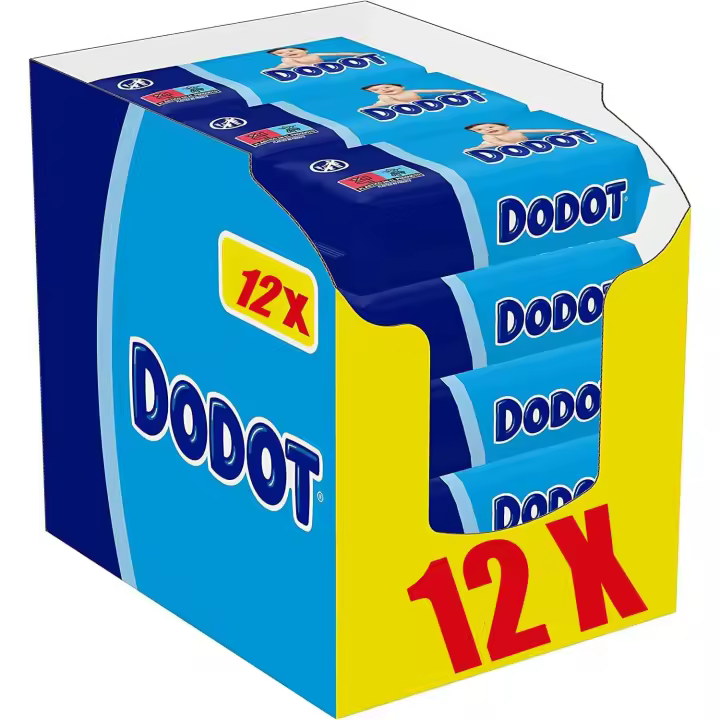 Pack De 12 Paquetes De Dodot Toallitas Para Bebé, 64 Toallitas, Total 768 Toallitas - 1