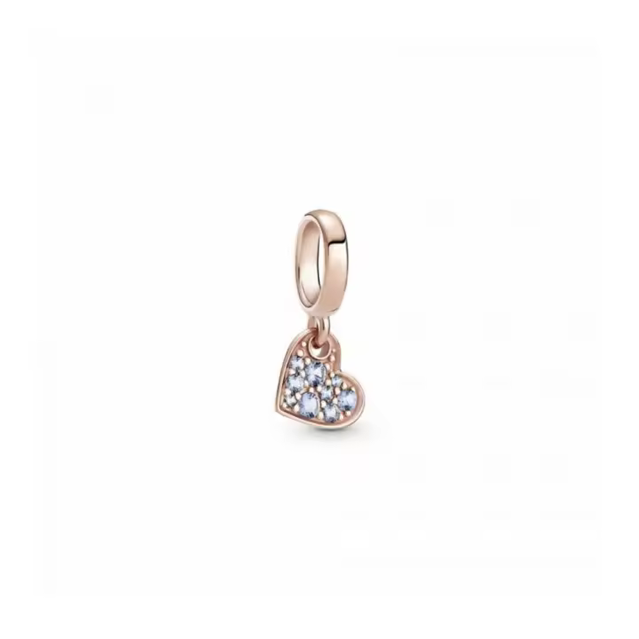 Charm Colgante en Pandora Rose Corazón Azul Claro en Pavé Pandora - 789404C01 - 1