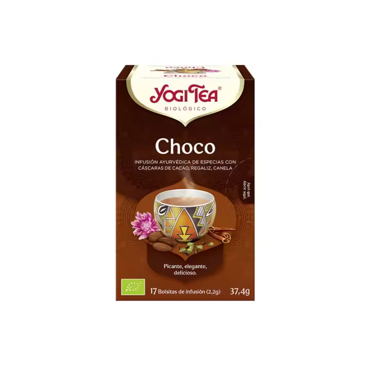 Yogi Tea Choco Té de Especias de Chai con Cáscara de Cacao y Regaliz Dulce - 1