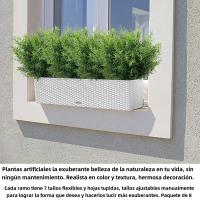 7 Ramas De Flores Artificiales Con Hierba Plástica Para Decoración De Boda Hogar Jardín Vaso Fotografía Interior Bonsái Plantas Falsas - details 15