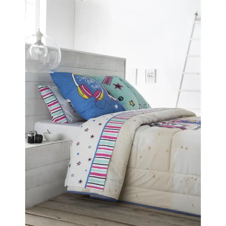 JVR - Sabana modelo CITY - Tejido 100% Algodón - Estampado digital - Fabricado en España - Cama 90/105/135/150 - 1