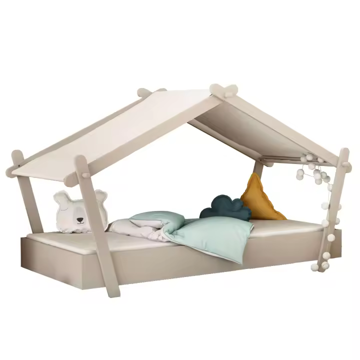 Miroytengo Cama Dormitorio Infantil Casita con Somier 223x130x102 cm - 1