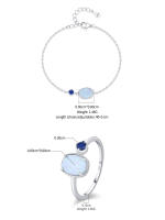 Zenyth-Conjunto de joyería de ópalo de Plata de Ley 925 de lujo, regalo perfecto para Vacaciones o Aniversario de Mujer - details 4