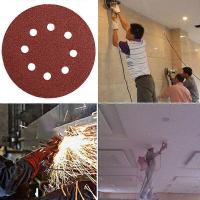 Papel de Lija duradero para aplicaciones amplias, Discos Abrasivos profesionales de Gancho y bucle, Alfadillas de LIJADORA ORBITAL Óxido de Aluminio 125mm para longevidad - details 0