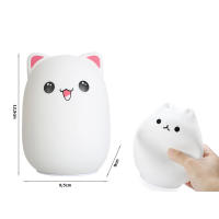 Lámpara nocturna infantil animales – Panda, Conejo o Gatito, Luz quitamiedos con mando a distancia o control táctil - details 1
