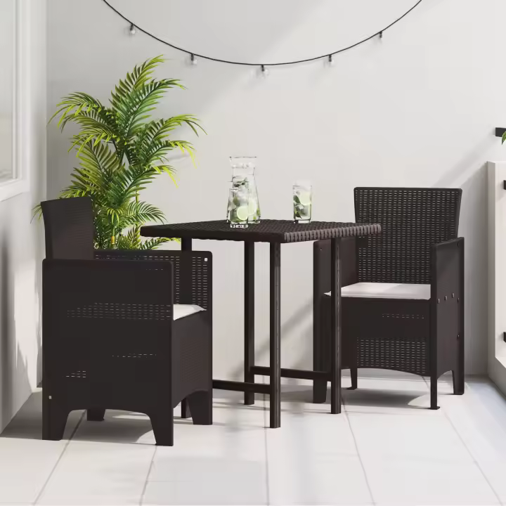 Sillas de Jardín de vidaXL con Cojines Set de 2 Marrón, Taupe - 1
