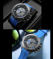 Reloj Deportivo De Cuarzo Para Hombres MEGIR Con Grande Dial Luminiscencia Resistente Al Agua Cronógrafo De Correa De Silicona Y Manos Luminosas 8115 - details 20