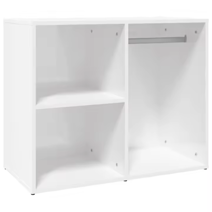 VidaXL Mueble vestido Madera contrachapada Blanco Brillo 80x40x65 cm - 1