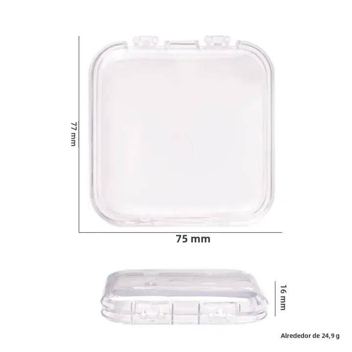 Caja De Uñas Vacía De 10 Piezas En Forma Cuadrada Para Empaque De Uñas Postizas Y Pólipos Pequeñas Caja De Almacenamiento Para Negocios Pequeños - 1