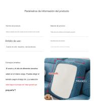 Funda protectora del sofá, cubierta del cojín del asiento, acolchada para la espalda, Jacquard de Manga elástica, sólida，Fundas Sofa Elasticas - details 3