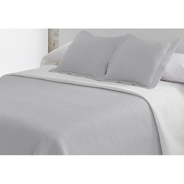 COLCHA LISA REVERSIBLE DN MODA HOGAR GRIS - 1