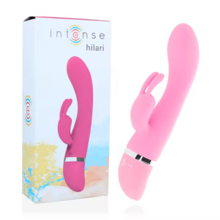 HILARI VIBRADOR RABBIT ROSA SILICON LUXE - INTENSE - 1