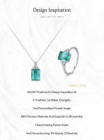 Zenyth-Conjunto de joyería de surrounded Verde y Azul para Mujer, de Plata de Ley 925, de Compromiso de Boda gift - details 1