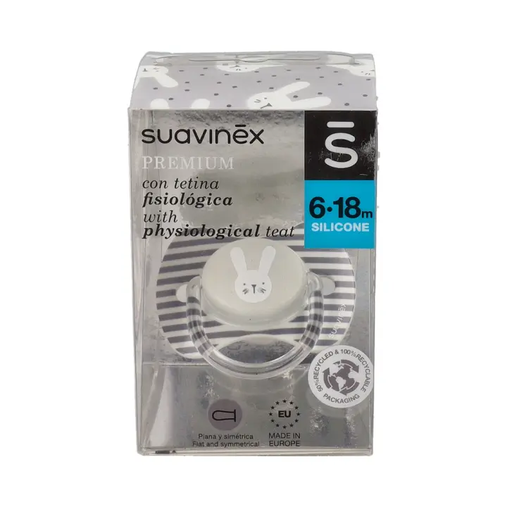 SUAVINEX CHUPETE PREMIUM TET SIL 4-18 MESES AHT - 1