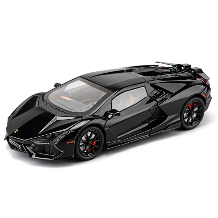 Coche De Acción a Escala 1:24 Revuelto De Aleación De Latón Con Luz Y Sonido Puertas Abiertas Coche Deportivo Para Colección Y Regalos Para Niños - 1
