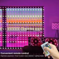 Cadena De Luces LED Para Cortinas RGBIC Con Enchufe USB Y Control Remoto Bluetooth APP Iluminación Para Decoración De Habitaciones IP65 Impermeable - details 5