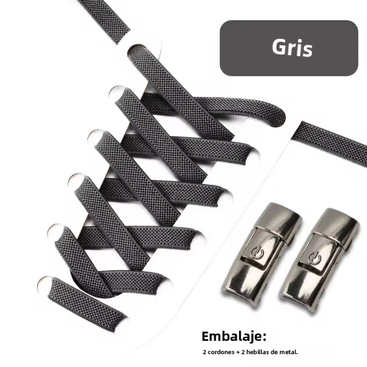 Nuevas Cremalleras Elásticas Para Zapatos Sin Nudo Cordones De Presión Para Niños Y Adultos 8MM Cordones Planos Ampliados Para Zapatos - 1