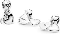 Charm colgante con corazón dividido de madre e hijo de Pandora - Compatible con pulseras Moments - Joyería para mujer - Regalo para las mujeres de tu vida，Incluye Caja Original - details 0