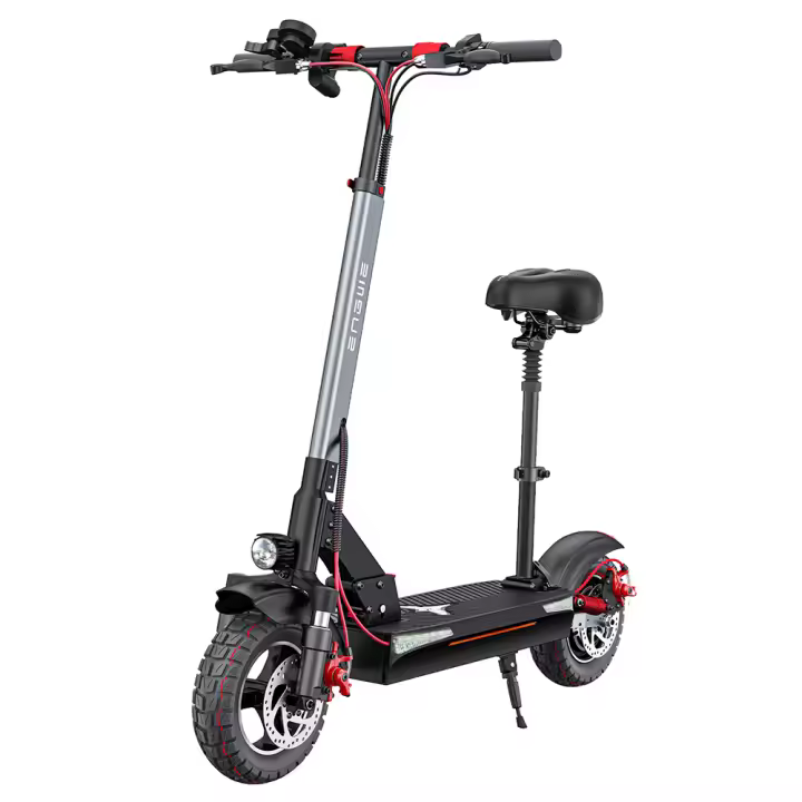 Scooter Eléctrico ENGWE Y600, Motor de 600W, Batería de 48V 18.2Ah, Neumáticos Anchos de 10*4 pulgadas, Velocidad Máxima de 25 km/h, Alcance de 70 km, Freno de Disco Mecánico, Asiento Desmontable - 1