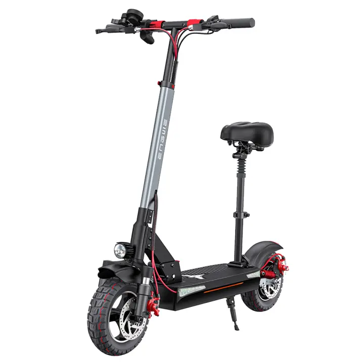 Scooter Eléctrico ENGWE Y600, Motor de 600W, Batería de 48V 18.2Ah, Neumáticos Anchos de 10*4 pulgadas, Velocidad Máxima de 25 km/h, Alcance de 70 km, Freno de Disco Mecánico, Asiento Desmontable - 1