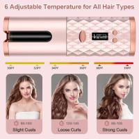 <ALIMT ><ALIMT >🔥</ALIMT></ALIMT> 【REGALO MAMÁ】-Rizador de pelo giratorio portátil con carga USB, rizador de pelo automático inalámbrico, cilindro de cerámica sin enredos, peinado de calentamiento rápido, control de temperatura de 5 etapas, anti-quemaduras - details 5