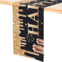 Corredor De Mesa Para Cumpleaños Black Gold Decoración Para Fiesta De Cumpleaños Para Niños Y Adultos PVC Material Decoración De Primera Enseñanza - details 7