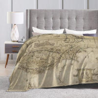 Manta De Piel De Coral Suave Y Ligera Estilo Lord of the Rings Con Mapa De Middle Earth Para Viajes Y Uso Diario En Casa Y Hotel - details 3