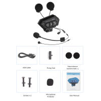 Auriculares Bluetooth Para Motocicleta Intercomunicador BT-12B Impermeable Con Reducción De Ruido Interfono Inalámbrico Para Moto - details 18