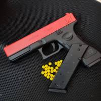 Pistola De Juguete Con Laser G17 Manual Carga De Bala Suave Para Niños Y Adultos Regalo De Cumpleaños Juego De Tiro Al Aire Libre - details 3