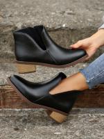 SP Botas Chelsea nuevo Botas de Mujer Botas Gruestas Tacón Bajo Botas de cuero botines retro Primavera y botas individuales Botas Cortas Mujer, - details 13