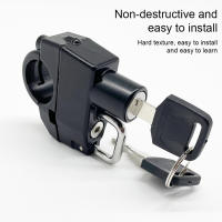 Cerradura Antirrobo Para Casco De Motocicleta Tamaño Compacto Tratamiento De Hierro Fundido Negra Resistente Al Rusticidad Fijación Sencilla Y Rápida - details 3