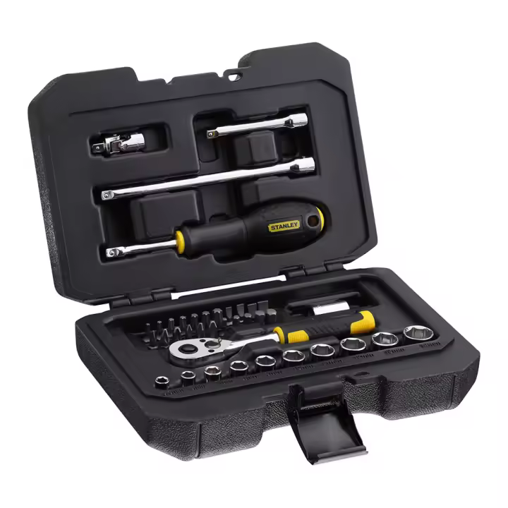 Juego de vasos 1/4" - 38 piezas stmt82828-1 stanley - 1