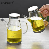 Botella De Aceite De Vidrio 600/800/1000ML Con Tapa De Acero Inoxidable Anti-Rotura Y Antideslizante Para Barbacoa Y Condimentos - details 2