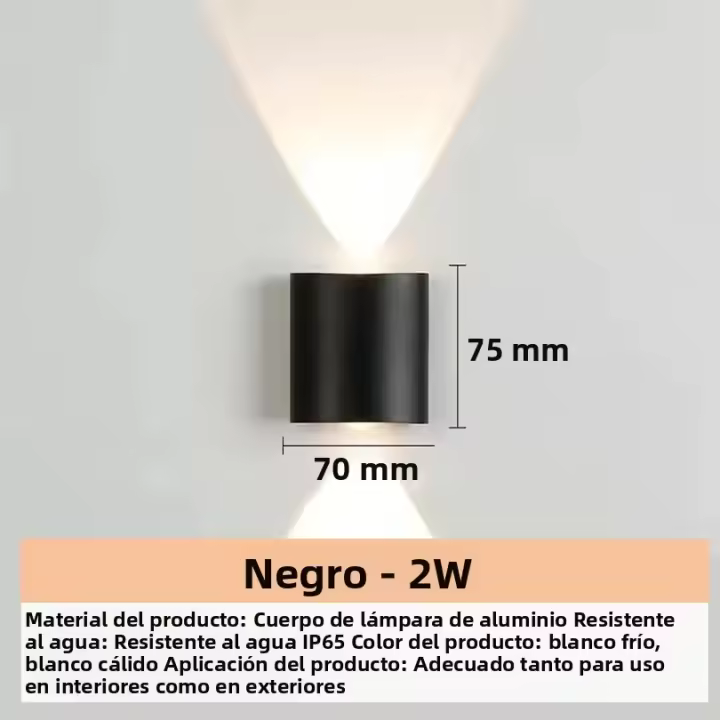 Luz De Pared LED De Aluminio Impermeable 110V 220V Para Exterior Y Dormitorio Iluminación Moderna Para Jardín Y Interior - 1
