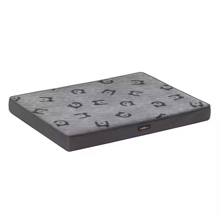 Feandrea Cama para Perros, Cama para Mascotas, Espuma Corrugada Preformada, con Asa, Extraíble, Doble Cara, Impermeable, Talla M/L/XL/XXL, 76 x 51 x 8/91 x 68 x 8/105 x 73 x 10/120 x 74 x 10 cm, Gris Paloma, Regalo de Navidad - 1