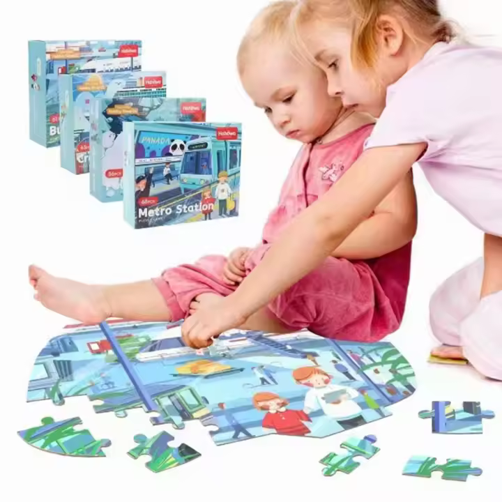 Rompecabezas De Aeropuerto Para Niños Juegos Educativos Montessori DIY Regalos Únicos Para Familia Y Amigos Material Papel - 1