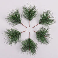 10pcs Ramas De Pino Verdes Simuladas Para Adornos Navideños Arreglos Florales Decoraciones De Fiesta Accesorios De Flores - details 8