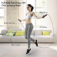 Nueva Cuerda De Saltar Sin Enredos Velocidad Rápida Con Rodamientos De Bolas Acero Cuerda De Gimnasio Para Ejercicio De Cuerpo Delgado - details 1