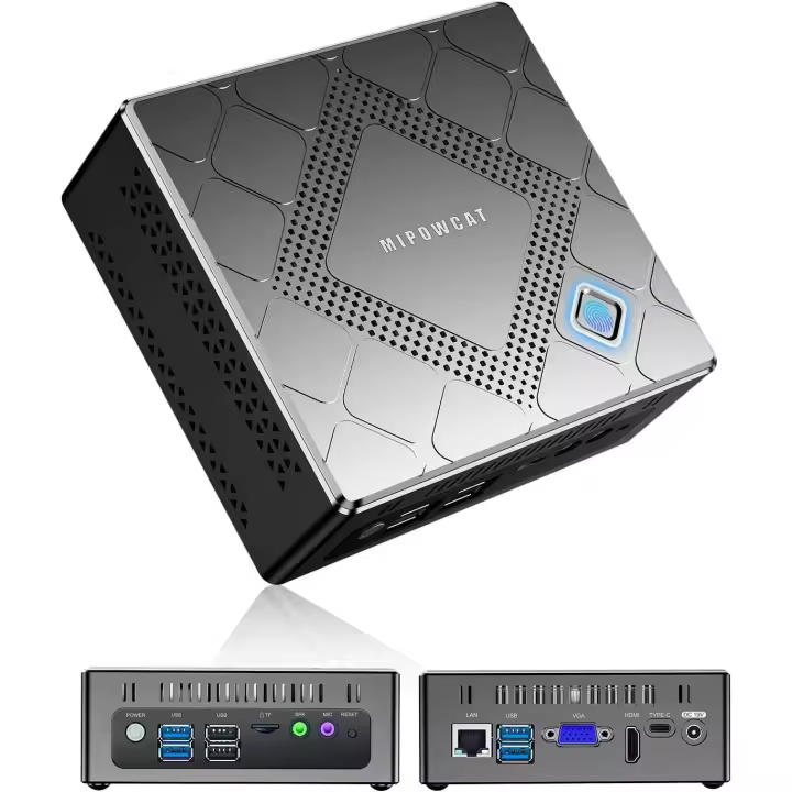 MIPOWCAT Mini PC Core i5-8279U, Windows 1016GB DDR4 512GB M.2 2280 SSD, Iris Plus Graphics 655, HDMI USB-C VGA 4K@60Hz - 1